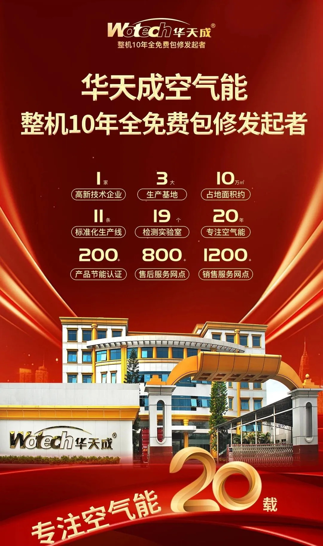 整機10年全免費包修：售后服務大會上華天成引領空氣能行業(yè)新標準！